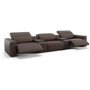 sofanella Kinocouch LENOLA 3-Sitzer Heimkinocouch Sofa 332x72x109cm Braun