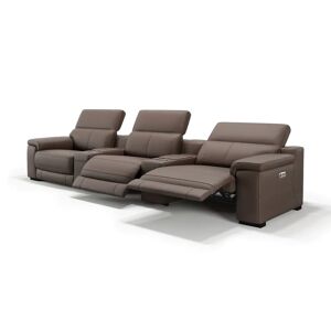 sofanella Ledersofa 3-Sitzer SORA Kinocouch Sofa Relaxfunktion 307x105x72cm braun