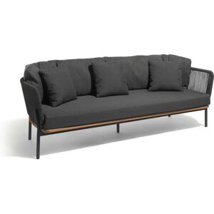 sofanella Gartenbank 2-Sitzer ORLANDO Gartensofa Outdoorsofa Design Braun Sofa 188cm Grau