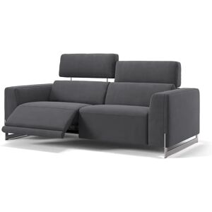 sofanella Stoff Sofa AMELIA Couch Sofagarnitur mit Funktion 224x90x101cm grau