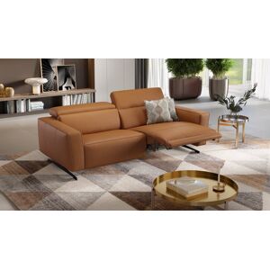 sofanella Dreisitzer Sofa ALESSO mit Motor 190x74x108cm Orange