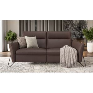 sofanella Hochwertige Ledercouch MASANO Relax Sofa 142x93x96cm braun