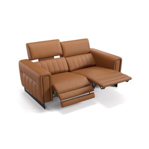 sofanella Leder Sofa LESINA Couch mit Relaxfunktion 176x89x101cm Beige