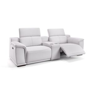 sofanella Bequemes Design Kinosofa MONTEFINO Kinocouch Sofa 216x75x108cm Weiss