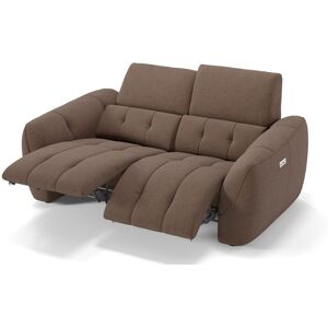 sofanella Stoff Couch 2-Sitzer CEPRANO Relax Sofa 172x90x106cm Braun