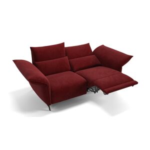 sofanella Stoff 2-Sitzer CUNEO Funktionscouch Sofa 204x101x89cm rot