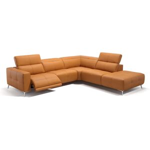 sofanella Ledersofa Ecksofa MARBELLA Relaxfunktion 304x111x81cm Orange