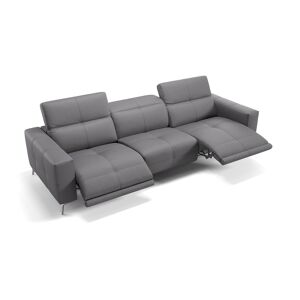 sofanella XXL Ledersofa MARBELLA BIG Couch 249x111x81cm Grau