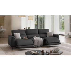 sofanella Bigsofa COMO 3-Sitzer Couch Mega Sofa 270x97x101cm Schwarz