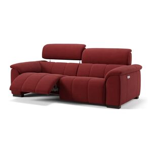 sofanella Stoffcouch MINORI Relaxfunktion 3-Sitzer Couch 204x89x104cm Rot