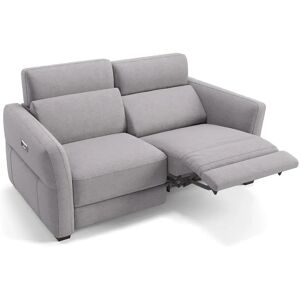 sofanella Stoffcouch 2-Sitzer NOVARA Relaxcouch Designer Couch 160x98x89cm grau