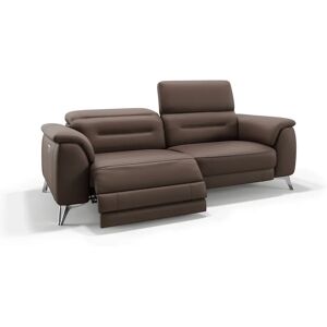 sofanella Designer Ledersofa Ledercouch GANDINO Garnitur 212x76x107cm braun