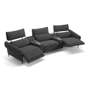 sofanella Kino Sofa BIENNO 3-Sitzer Couch Relaxcouch 313x90x101cm Schwarz