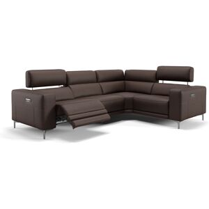 sofanella Leder Wohnlandschaft VIGO Ecksofa Eckcouch Garnitur 297x98x90cm Braun