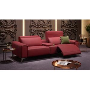 sofanella Designer Couch Leder 2-Sitzer Kinosofa BELLA Relaxsofa 212x100x78cm Rot