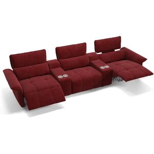 sofanella Stoff Heimkino Couch ADRIA Relaxcouch 298x101x89cm rot