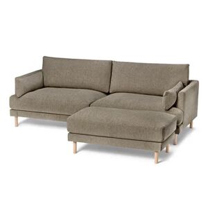 3-Sitzer-Sofa mit Hocker - Tchibo - Braun Holz   unisex