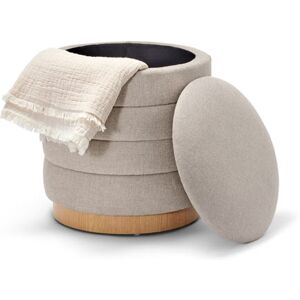 2-in-1-Pouf mit Stauraum - Tchibo - Braun Polyester   unisex