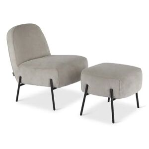 Design-Sessel mit Fusshocker – von SCAPA - Tchibo - Schwarz Polyester   unisex