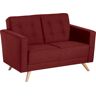 Max Winzer® 2-Sitzer »Julius«, mit Knopfheftung, Breite 128 cm rot