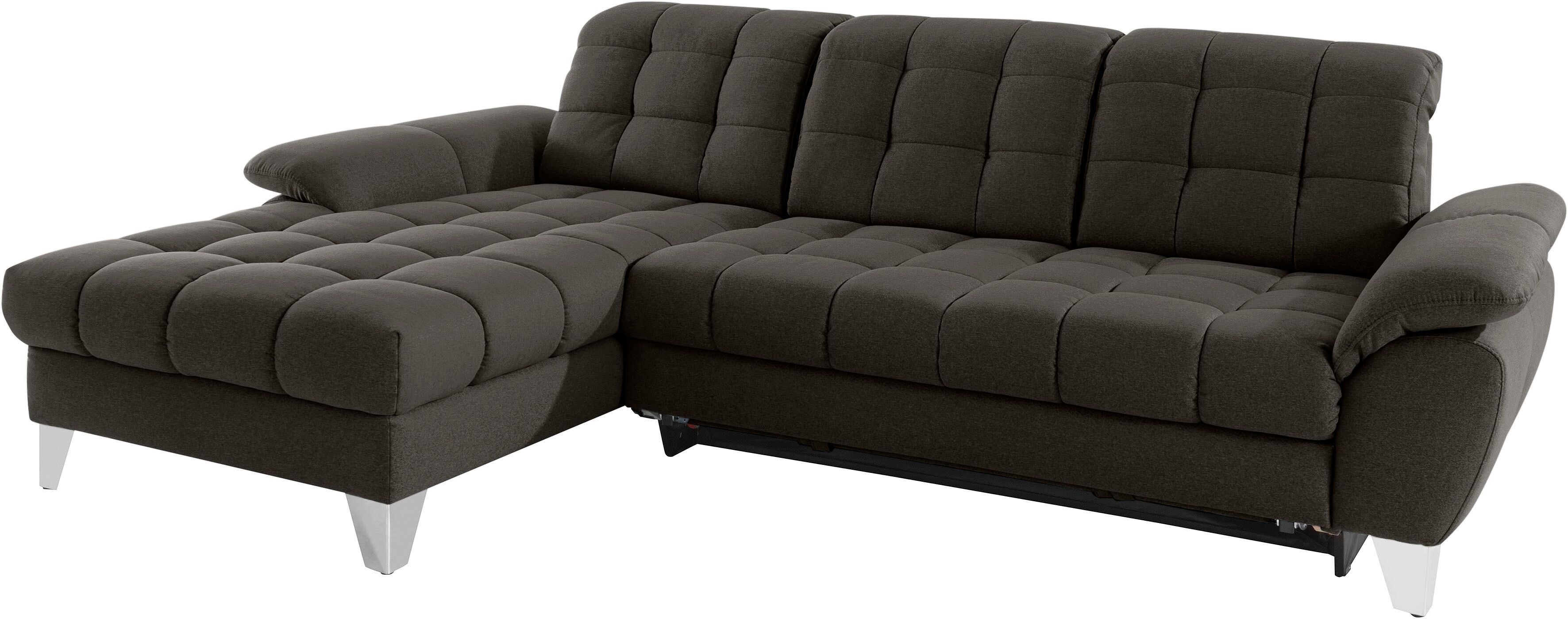 Places of Style Ecksofa »Bardi Luxus«, belastbar bis zu 140 kg, incl.... braun