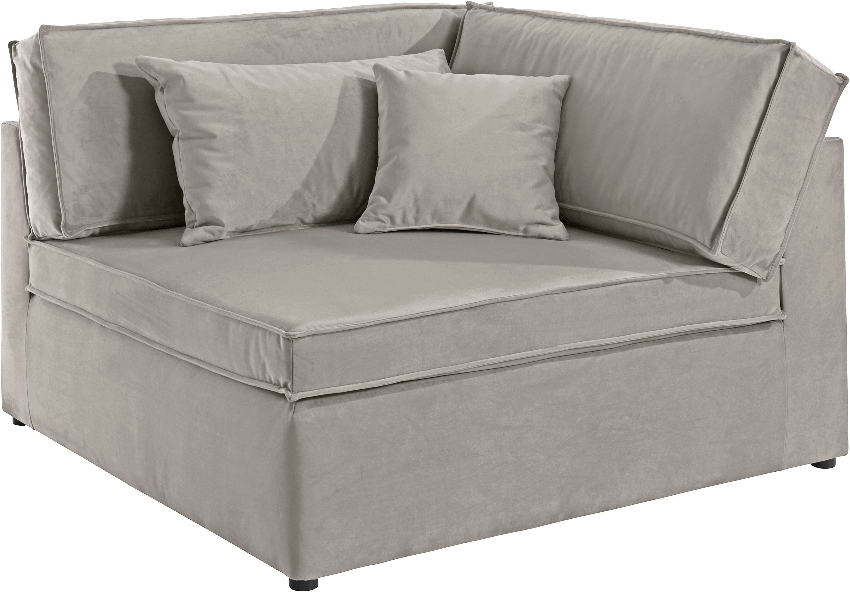 LeGer Home by Lena Gercke Sofa-Eckelement »XXL Venosa«, loungiger, weicher... silberfarben