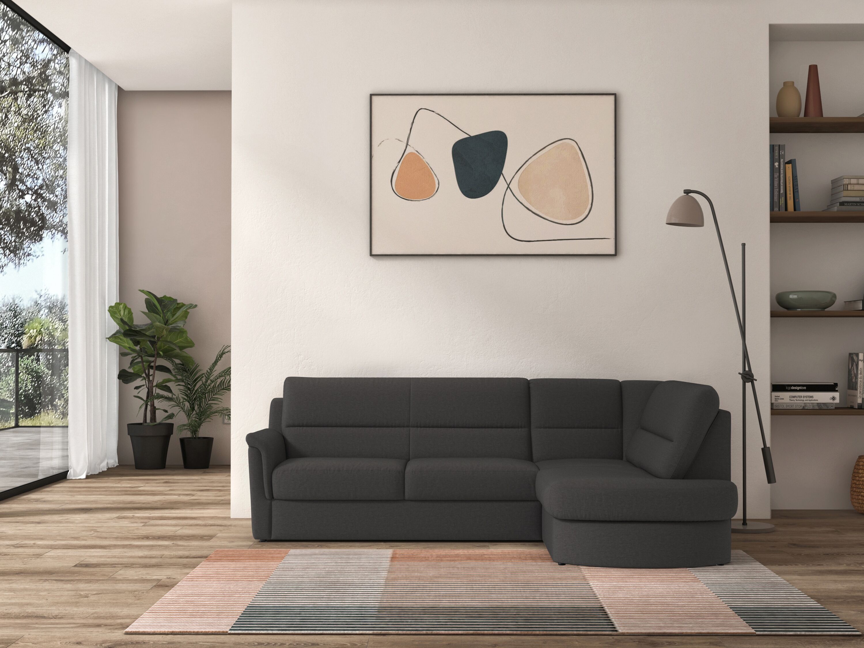 sit&more Ecksofa »Panini«, wahlweise mit Bettfunktion und Bettkasten grau