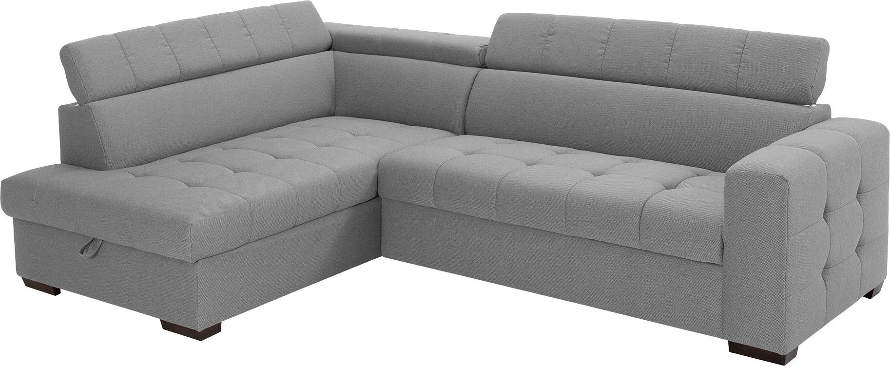 exxpo - sofa fashion Ecksofa, Steppung im Sitzbereich, Wahlweise mit... silberfarben