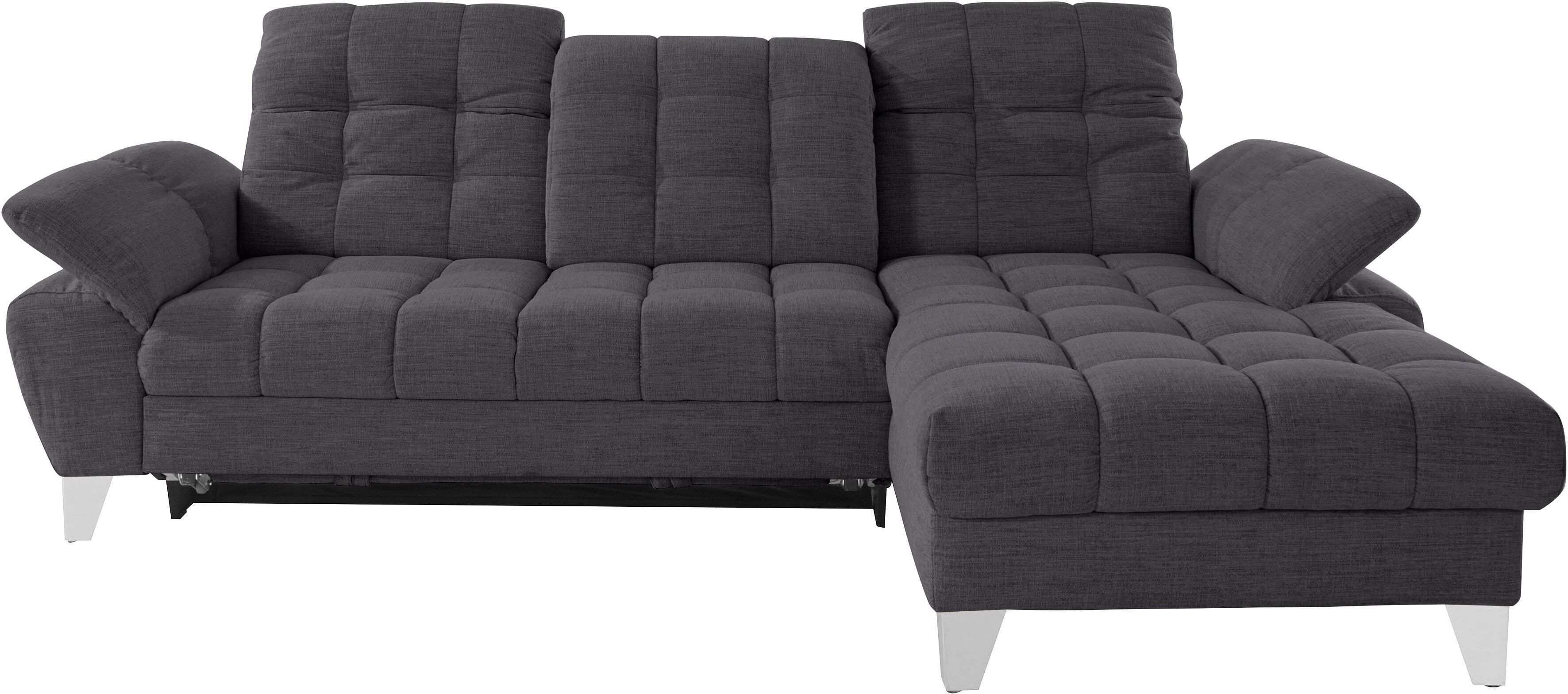 Places of Style Ecksofa »Bardi Luxus«, belastbar bis zu 140 kg, incl.... grau