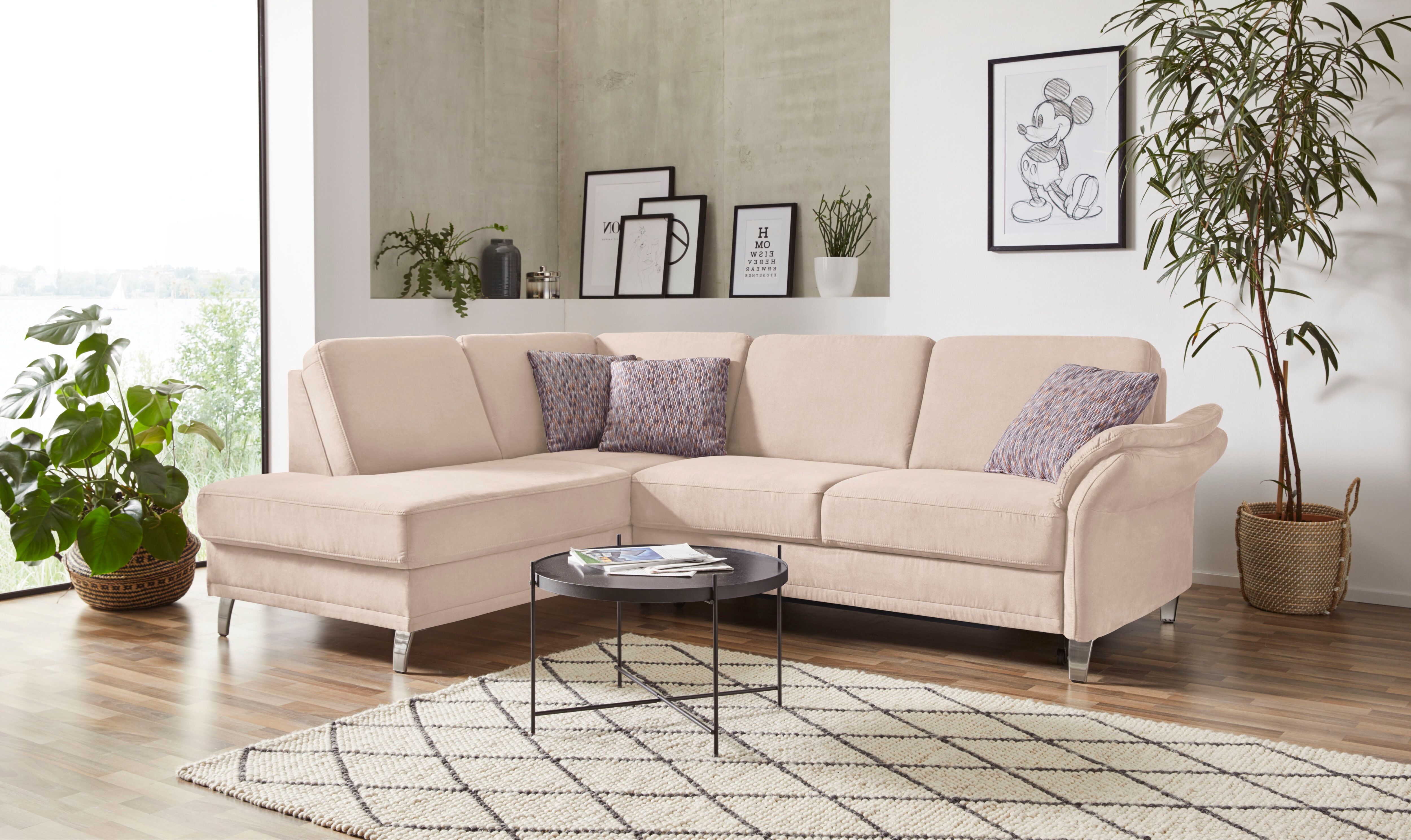 sit&more Ecksofa »Clio V«, wahlweise mit Bettfunktion und Bettkasten,... beige