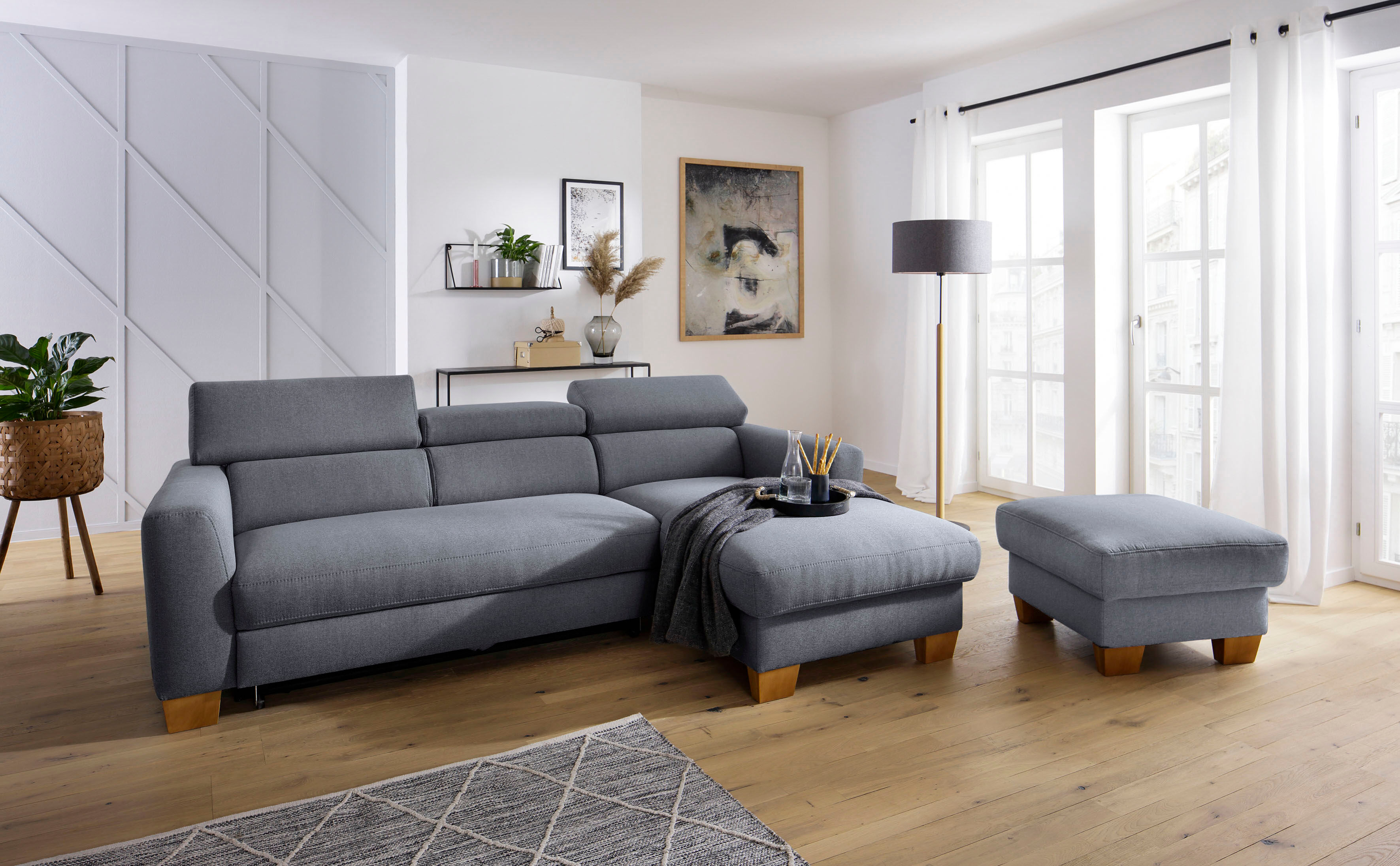 Home affaire Ecksofa »Steve Premium« grau