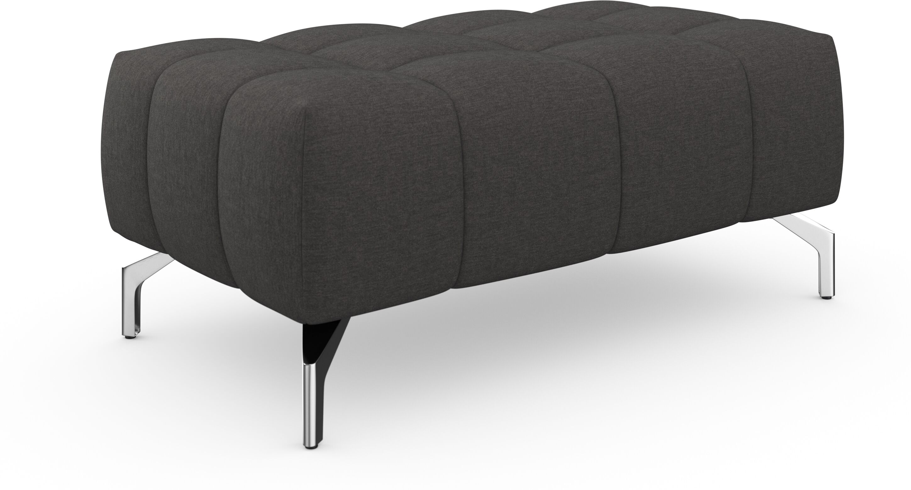 sit&more Hocker »Cool«, mit silberfarbenen Füssen grau