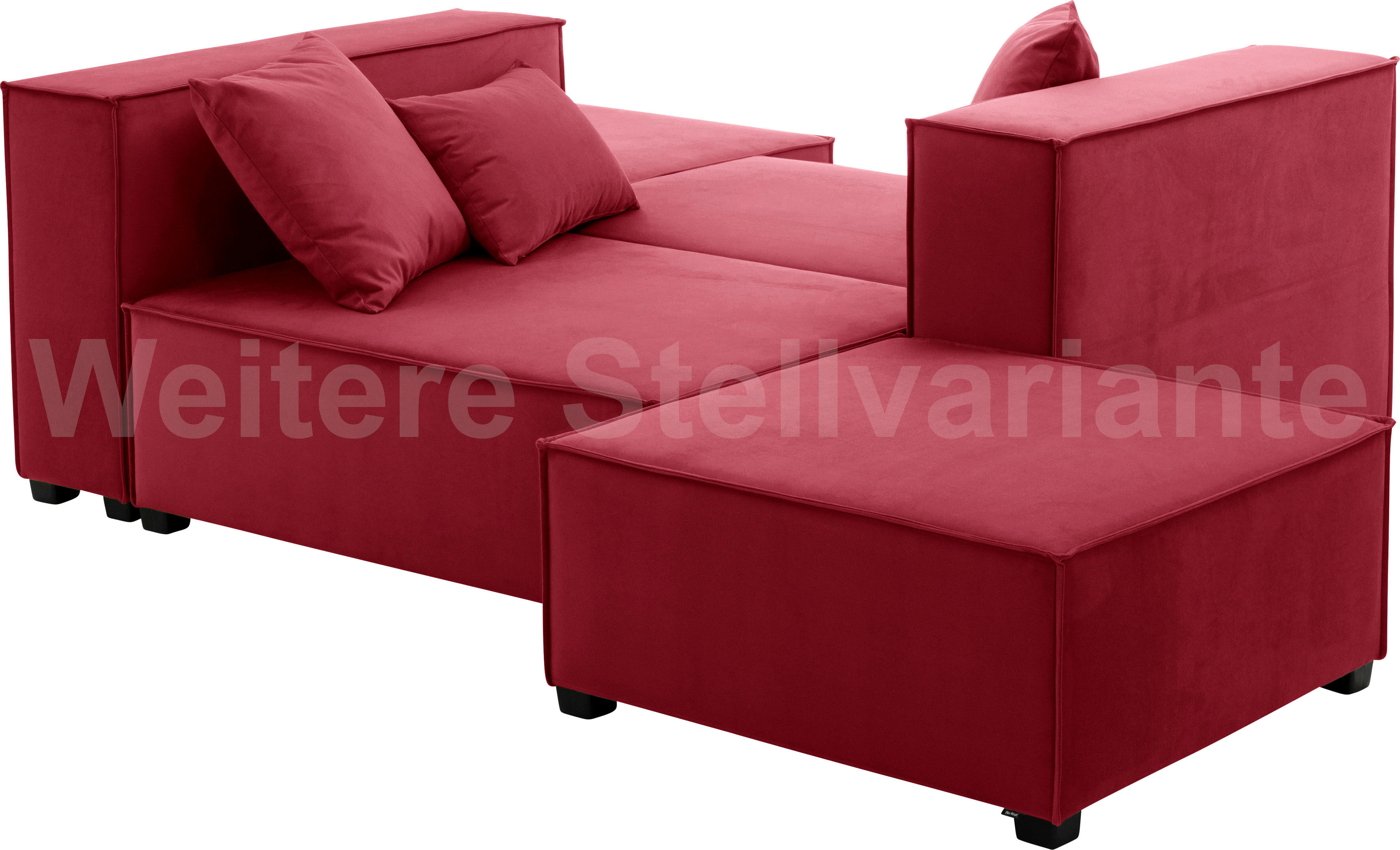 Max Winzer® Wohnlandschaft »MOVE«, (Set), Sofa-Set 09 aus 6 Sitz-Elementen,... rot