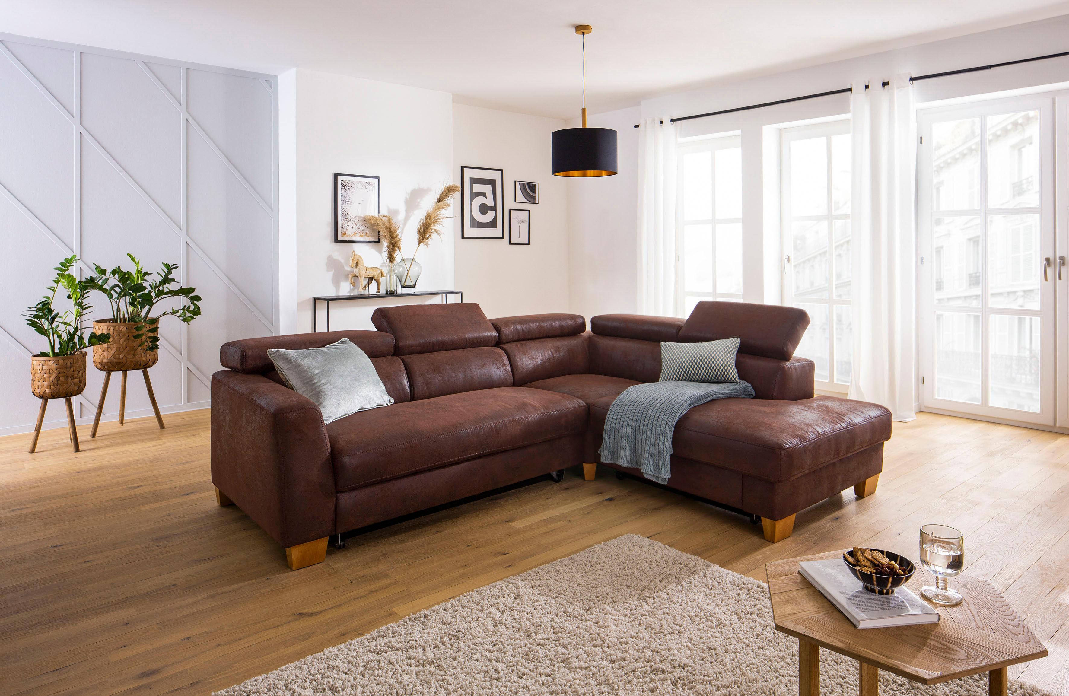 Home affaire Ecksofa »Steve Premium« braun