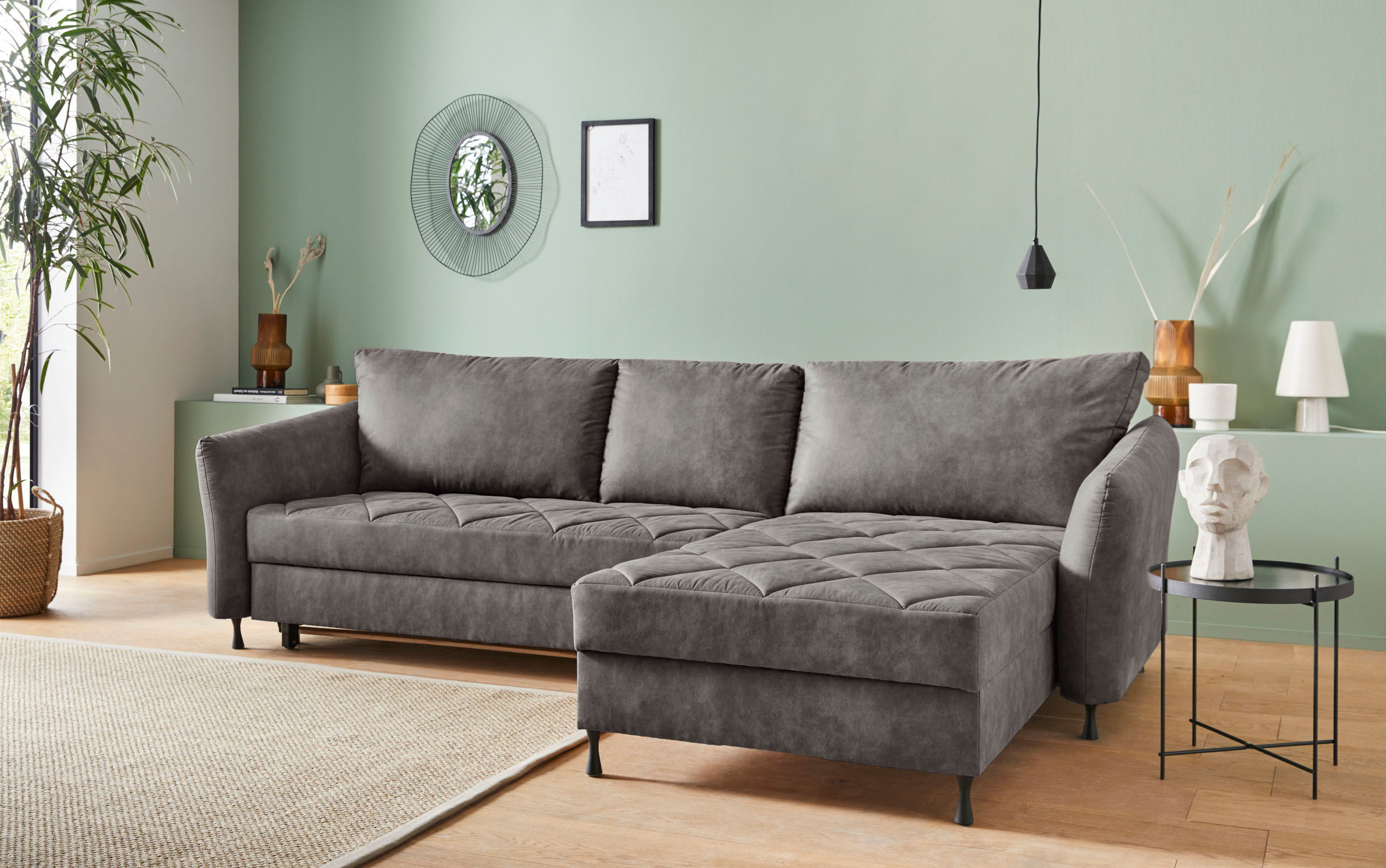 exxpo - sofa fashion Ecksofa, Steppung im Sitzbereich, Wahlweise mit... braun