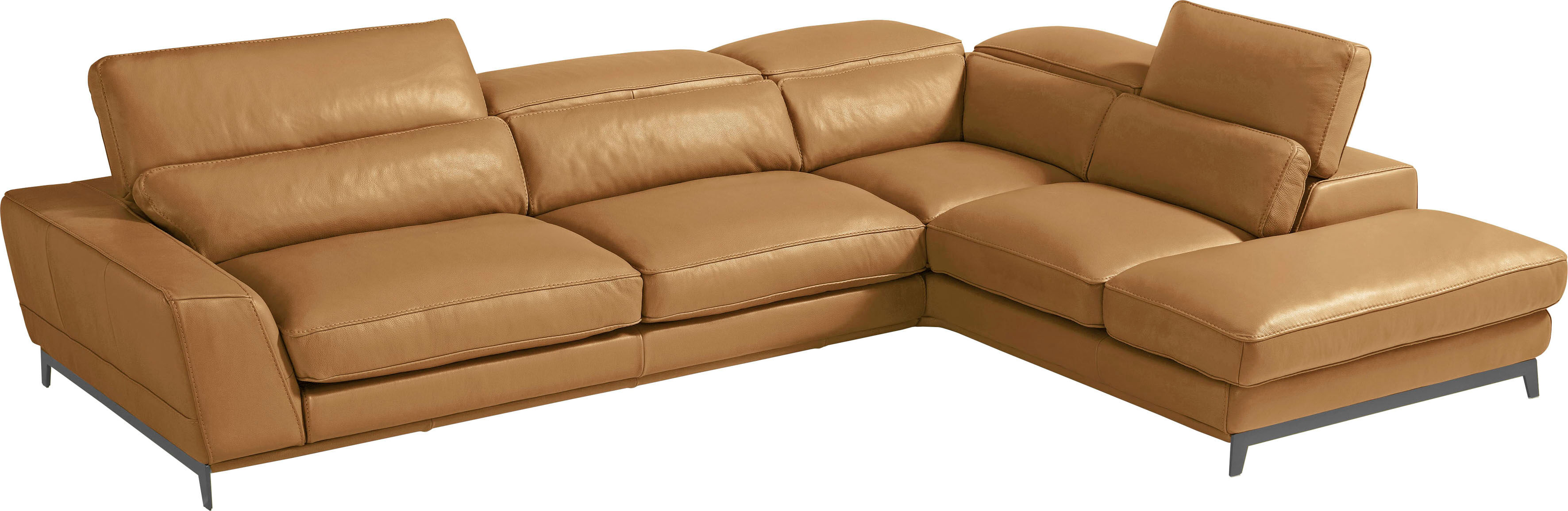 Egoitaliano Ecksofa »Boomer«, Beidseitige Relax-Funktion, Kopfteile manuell... braun