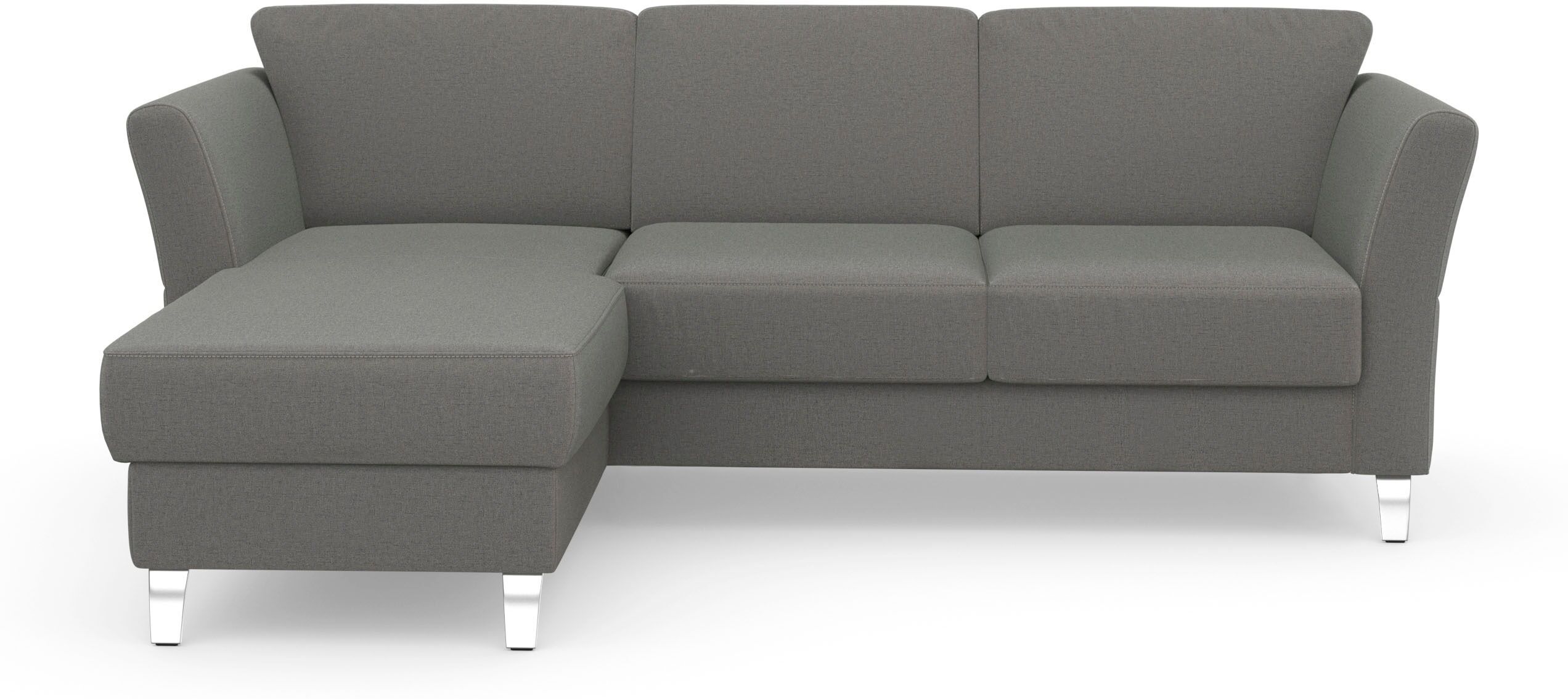 sit&more Ecksofa »Visby V«, wahlweise mit Bettfunktion und Bettkasten, frei... grau