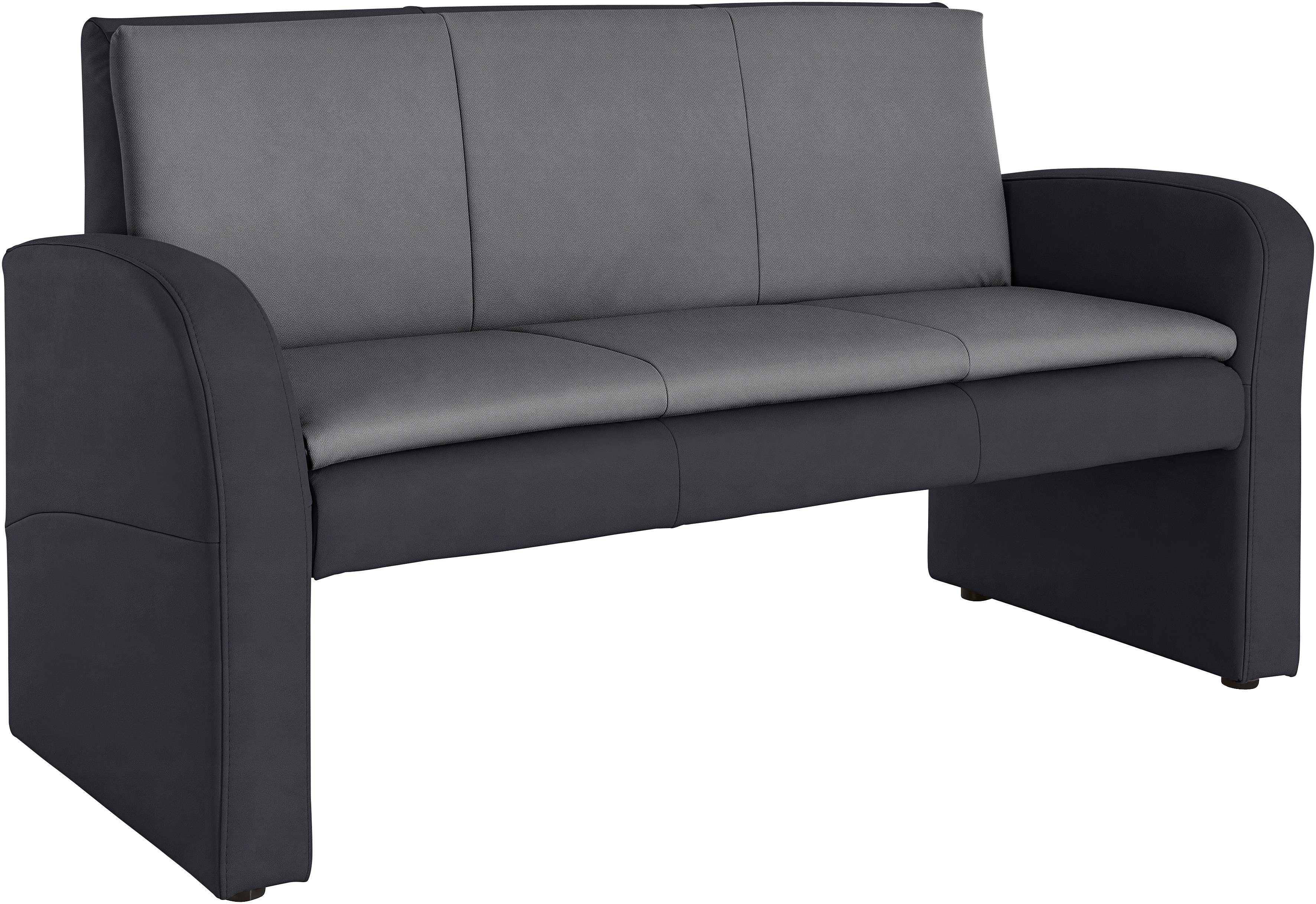 exxpo - sofa fashion Polsterbank »Cortado«, Frei im Raum stellbar schwarz  Kunstleder SOFTLUX® / Struktur fein