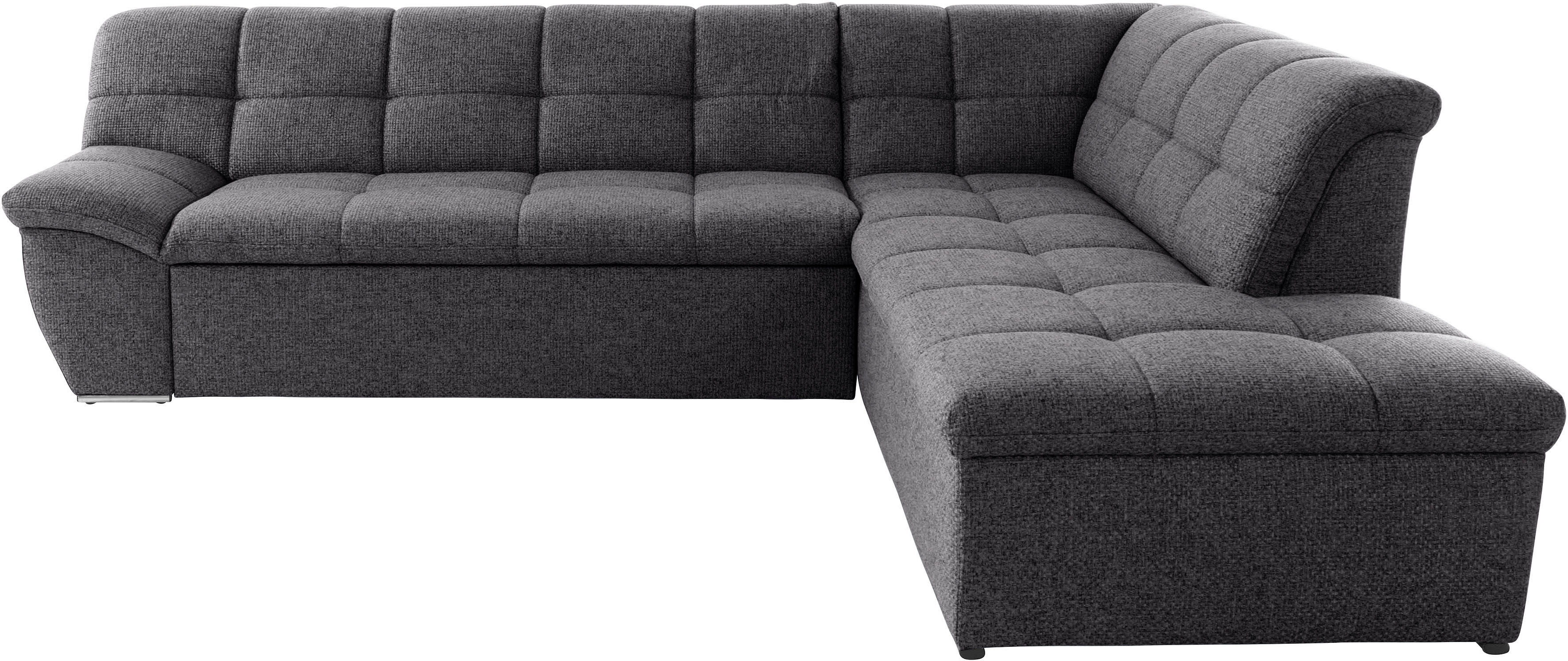 DOMO collection Ecksofa »Lagoa«, wahlweise mit Bettfunktion, frei im Raum... grau