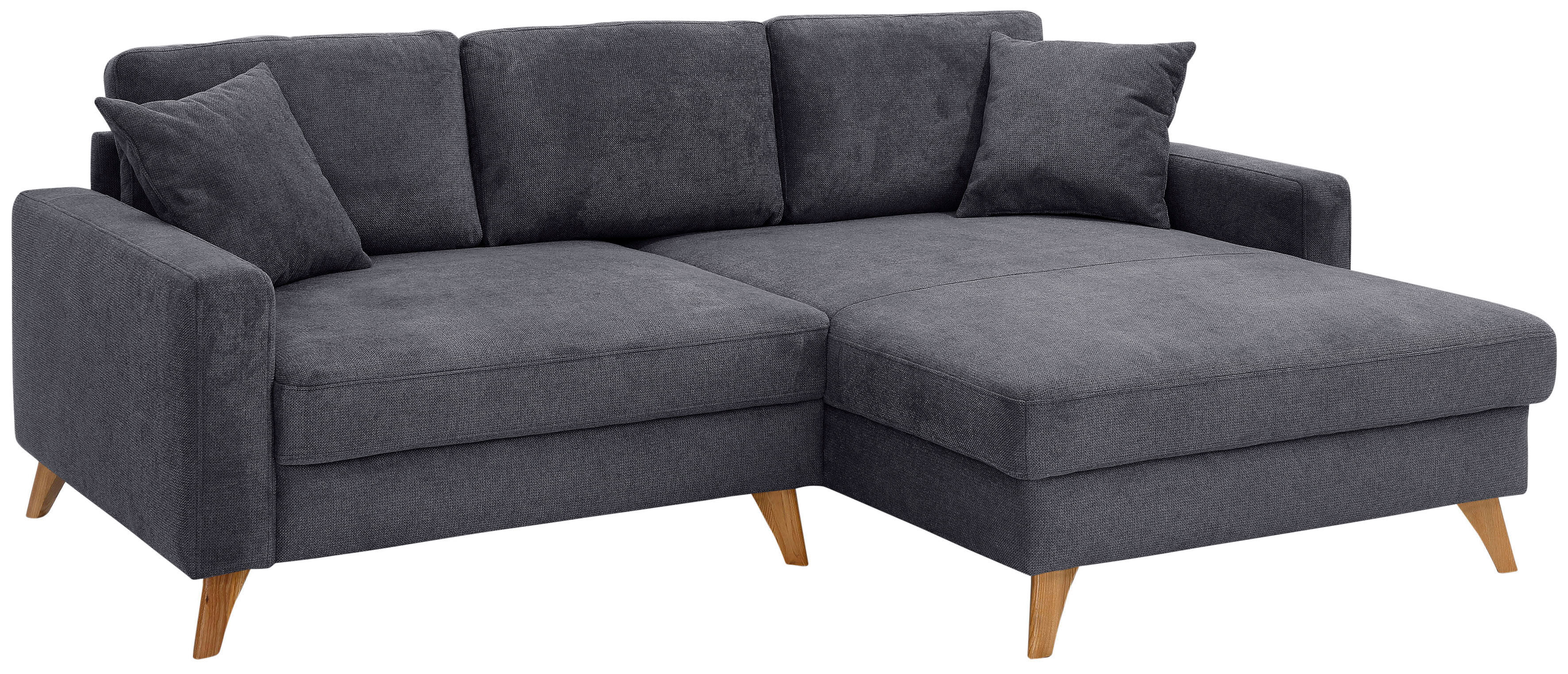 Home affaire Ecksofa »Stanza«, incl. 2 Zierkissen, moderne Holzfüsse schwarz