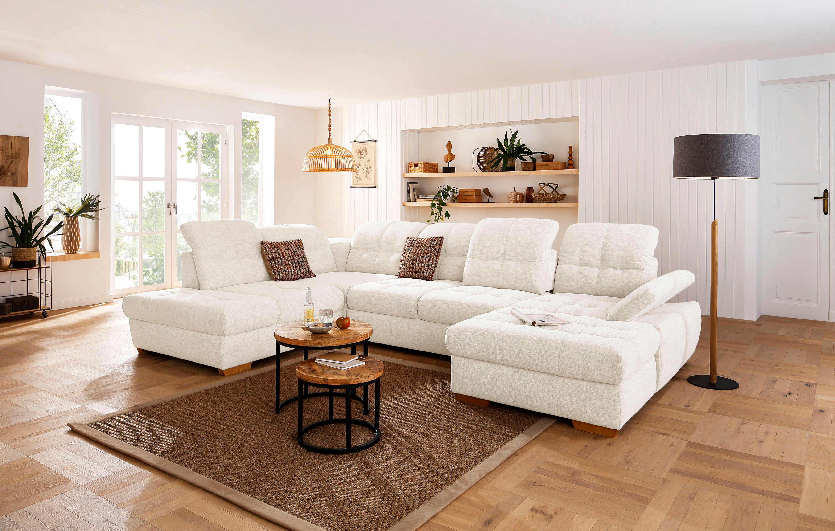 Home affaire Wohnlandschaft »Lotus Home Luxus«, belastbar bis zu 140kg pro... beige