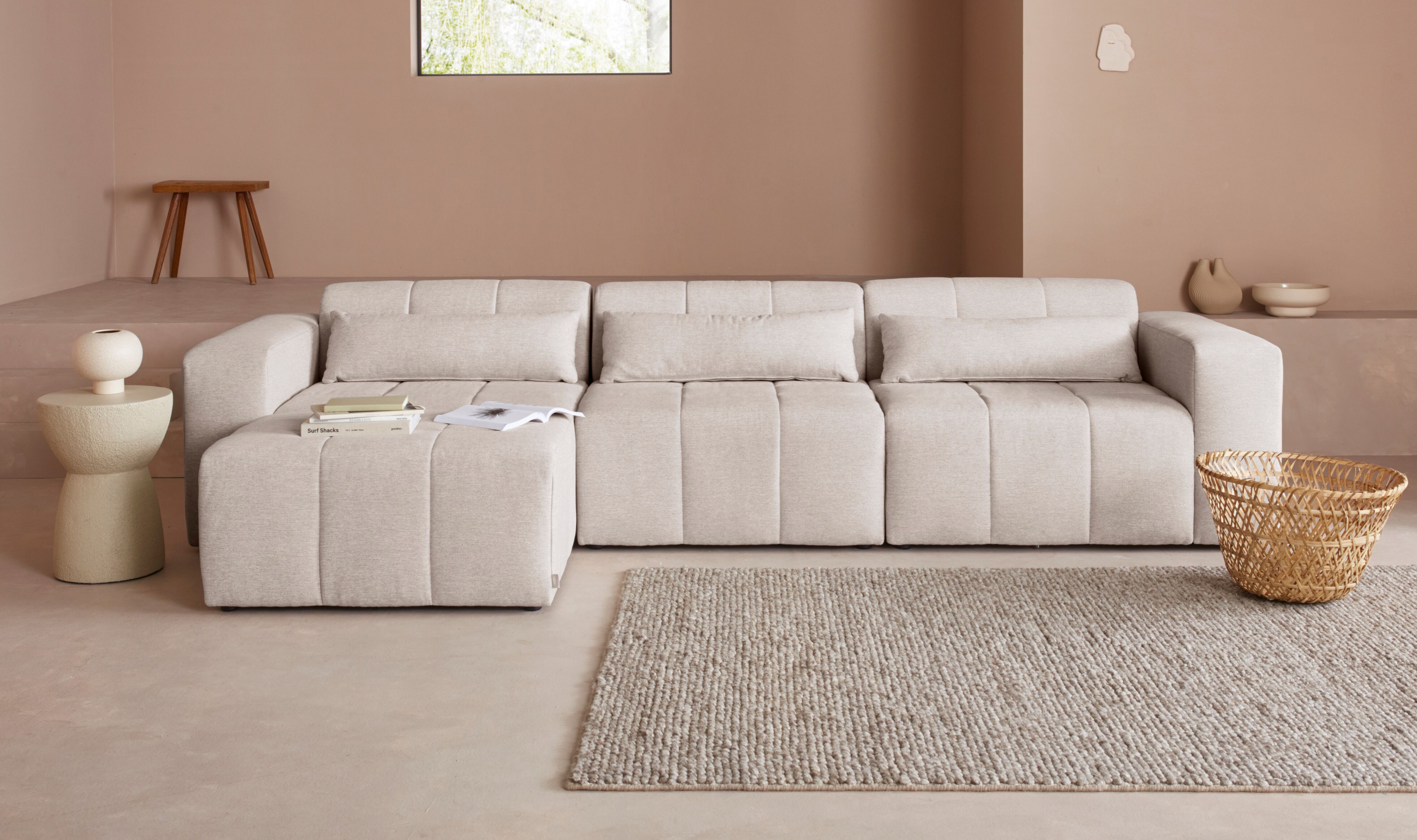 LeGer Home by Lena Gercke Ecksofa »Maileen«, Modulsofa, bestehend aus 4... beige