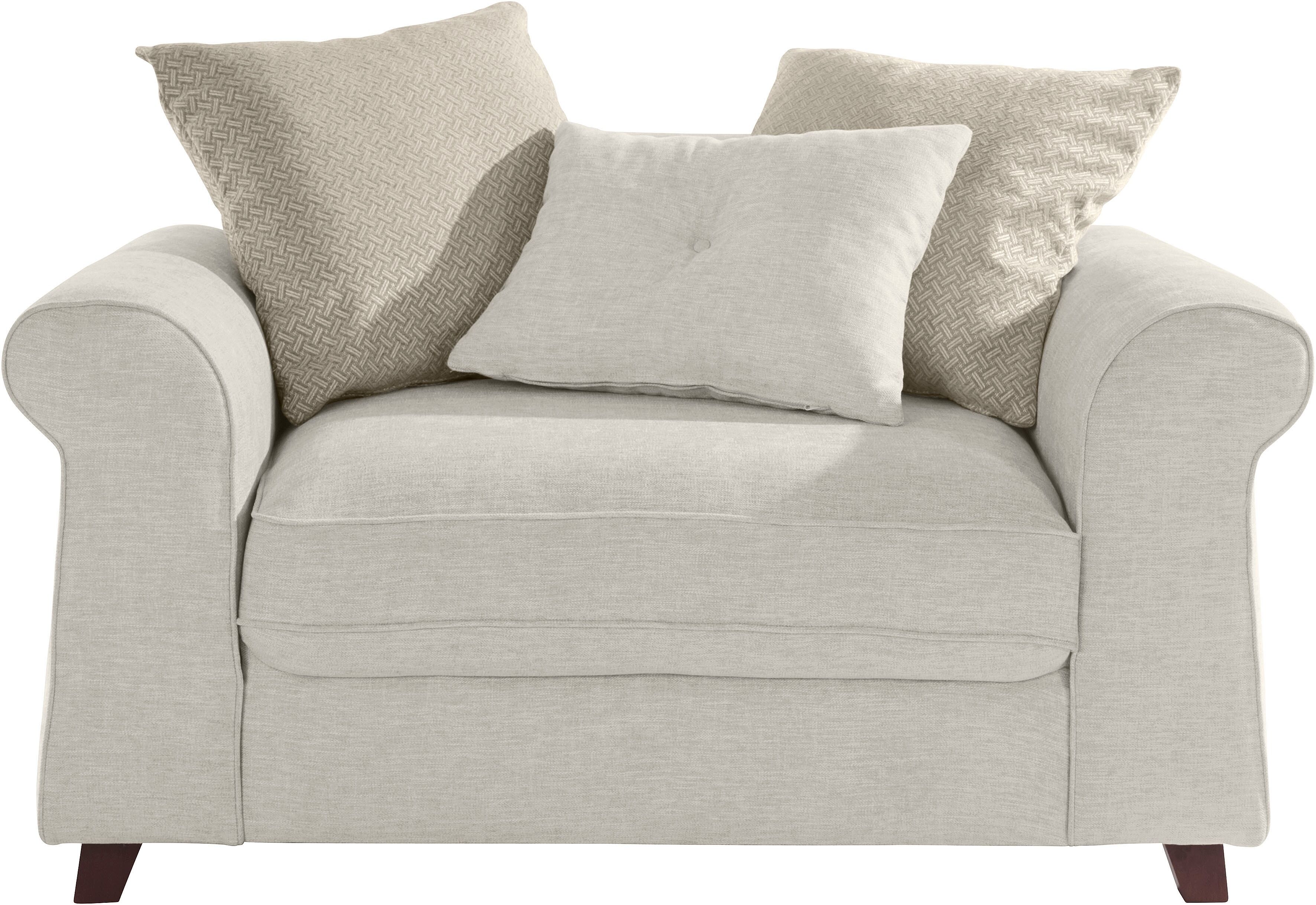 Timbers Loveseat »Big Reed«, mit Zierkissen, B/T/H: 143/99/87 cm beige