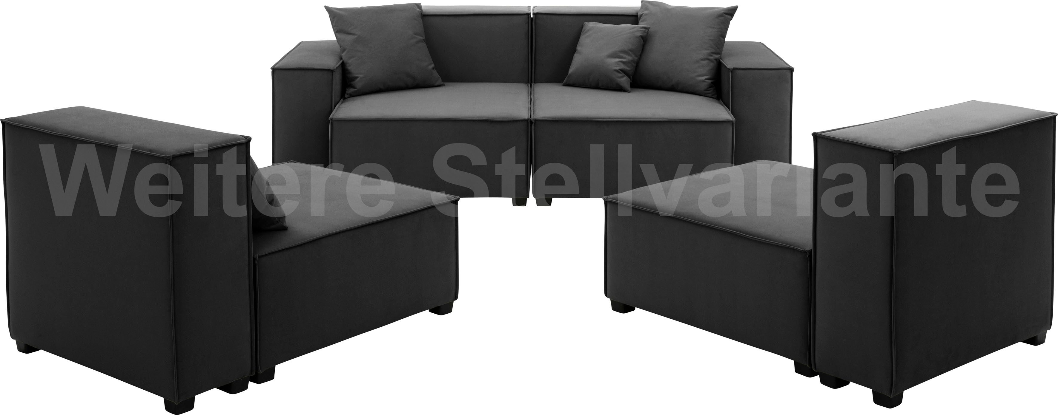 Max Winzer® Wohnlandschaft »MOVE«, (Set), Sofa-Set 04 aus 10 Sitz-Elementen,... schwarz