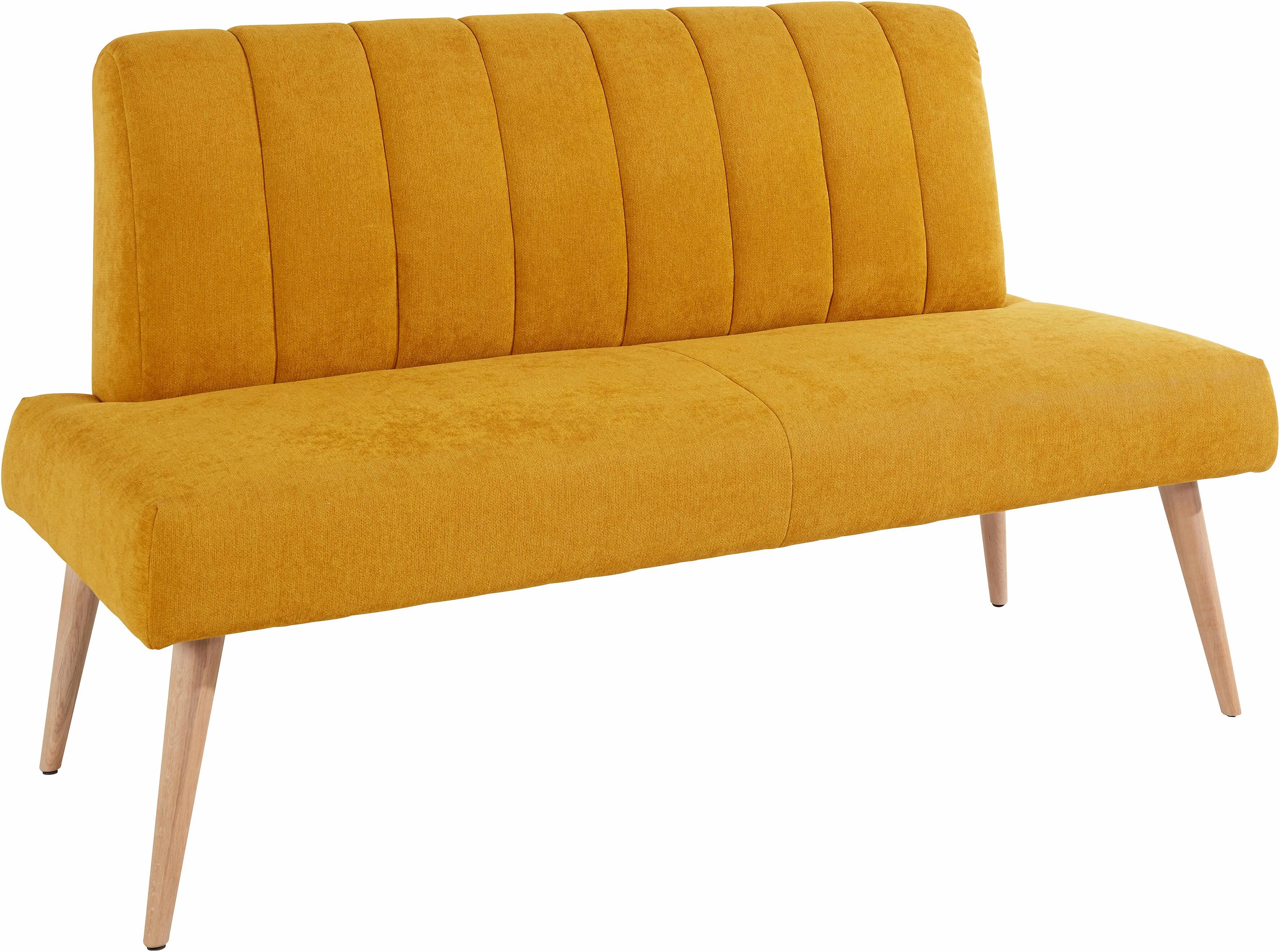 exxpo - sofa fashion Sitzbank »Costa«, Frei im Raum stellbar gelb  Struktur