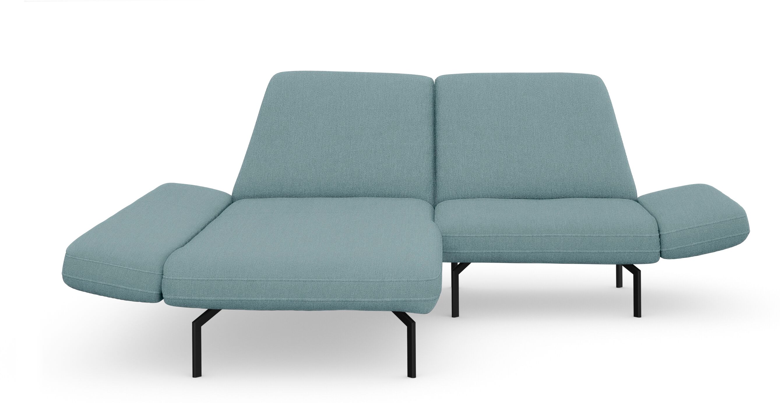 DOMO collection Ecksofa »Avellino«, mit Arm- und Rückenfunktion blau