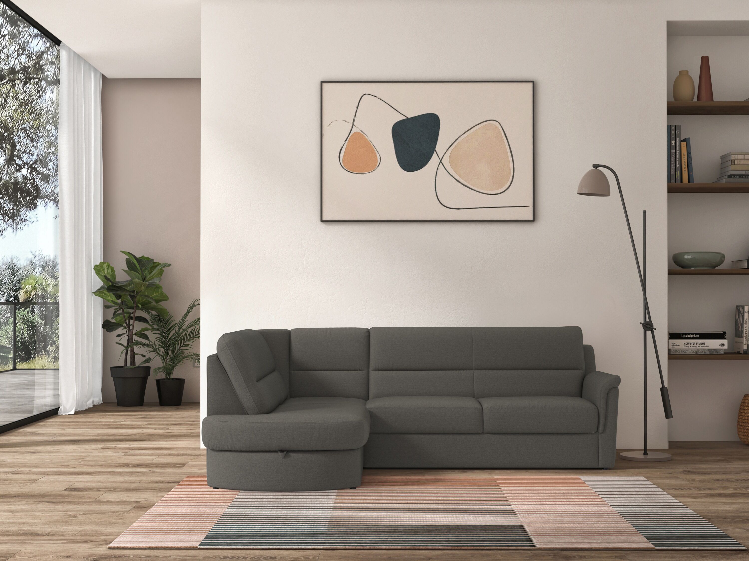 sit&more Ecksofa »Panini«, wahlweise mit Bettfunktion und Bettkasten braun