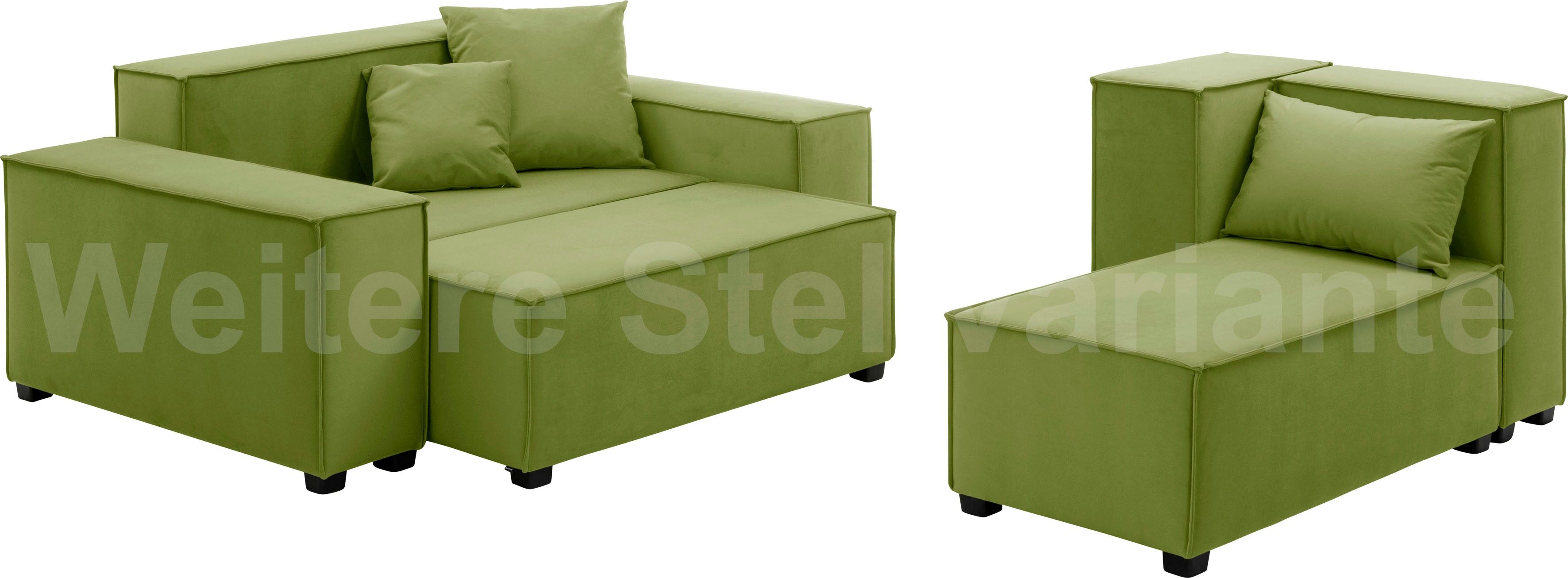 Max Winzer® Wohnlandschaft »MOVE«, (Set), Sofa-Set 06 aus 8 Sitz-Elementen,... grün