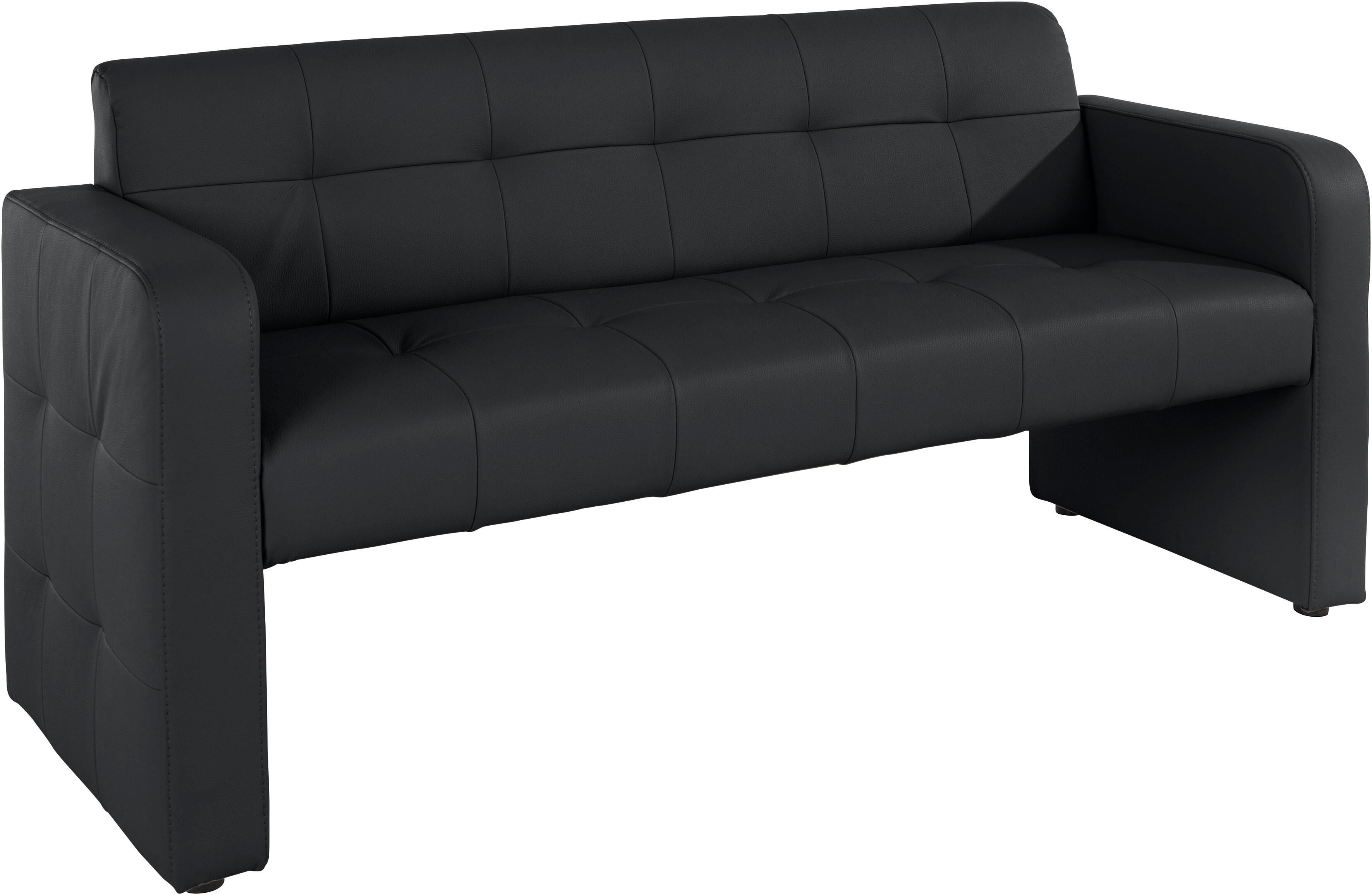 exxpo - sofa fashion Polsterbank »Barista«, Frei im Raum stellbar schwarz  Lederfaserstoff