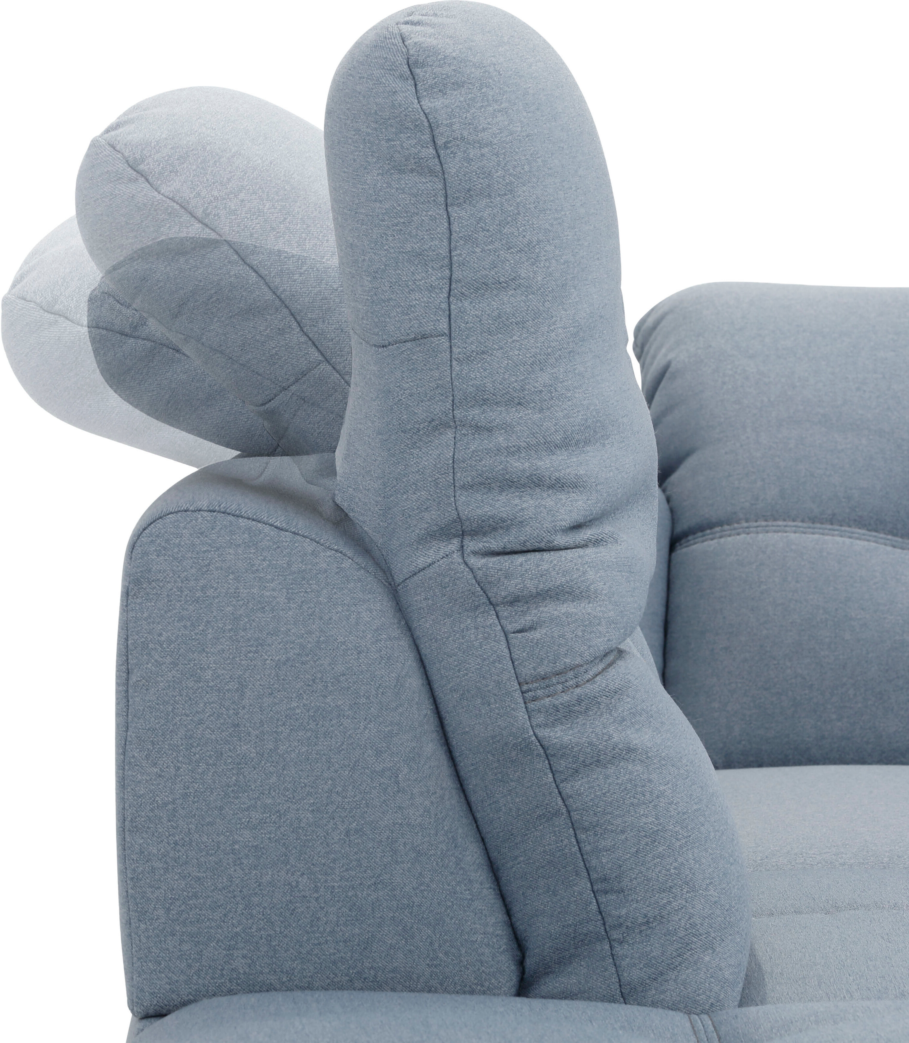 Home affaire Ecksofa »Lotus Home Luxus«, belastbar bis zu 140kg, incl.... blau